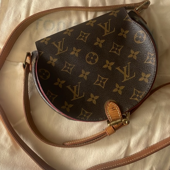 Authentic Vintage LOUIS VUITTON Monogram Tambourin Crossbody Handbag - Picture 9 of 11